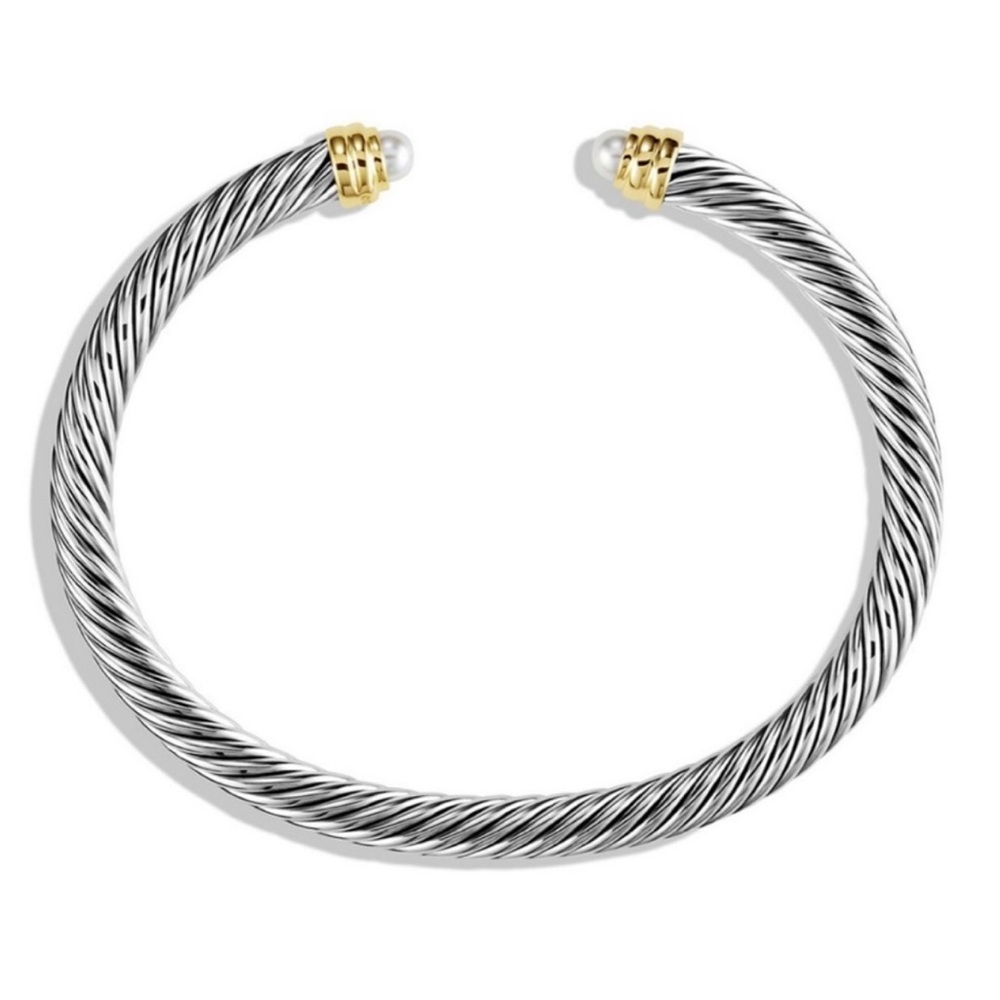 Authentic David Yurman pearl cable bracelet SM